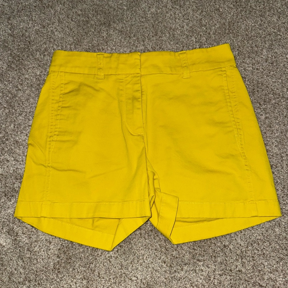 J. Crew 4” Yellow Chino Shorts
